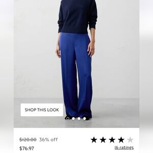 Banana Republic Royal Blue Wide-Leg Pants